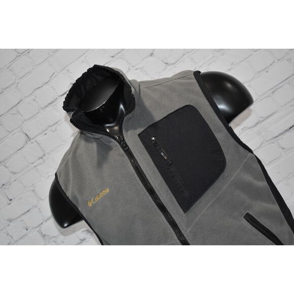 Columbia Titanium Fleece Jacket Vest Interchange Mens Size Medium Polyester Gray - Picture 1 of 10
